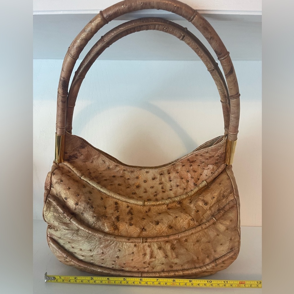 Bianchi e Nardi Italian Leather Ostrich Bag